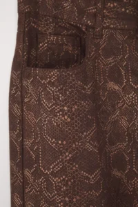 TRENDYOLMİLLA Brown Snake Patterned High Waist Wide Leg jeans - Image 6