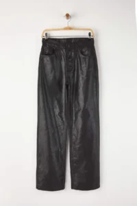 TRENDYOLMİLLA Black Kaplama High Waist Wide Leg jeans - Image 5