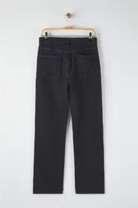 TRENDYOLMİLLA Black High Waist Straight Smoke jeans - Image 6