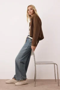 TRENDYOLMİLLA Mavi Vintage Washed Regular Waist Wide Leg jeans - Image 2