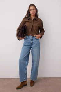 TRENDYOLMİLLA Mavi High Waist Loose Baggy jeans