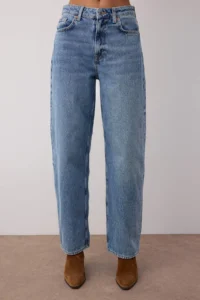 TRENDYOLMİLLA Mavi High Waist Loose Baggy jeans - Image 3