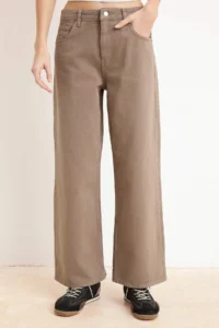 TRENDYOLMİLLA Mink High Waist Bilek Size culotte 100% Cotton jeans - Image 3