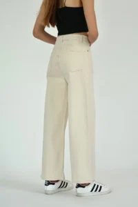 TRENDYOLMİLLA Ecru High Waist Bilek Size culotte 100% Cotton jeans - Image 8