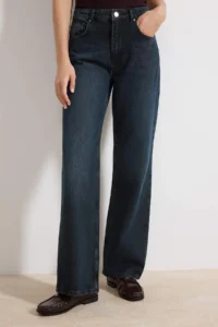 TRENDYOLMİLLA Dark Blue  High Waist Wide Leg jeans - Image 3