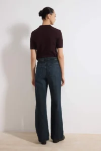 TRENDYOLMİLLA Dark Blue  High Waist Wide Leg jeans - Image 4