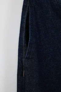 TRENDYOLMİLLA Trendyol Studio Dark Blue Waist Detailed High Waist Baggy jeans - Image 6