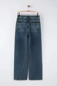 TRENDYOLMİLLA Dark Blue High Waist Wide Leg Palazzo Pants jeans - Image 6