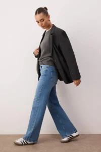 TRENDYOLMİLLA Mavi High Waist comfort/Flexible Wide Leg/Wide Leg jeans - Image 2