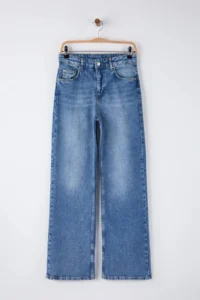 TRENDYOLMİLLA Mavi High Waist comfort/Flexible Wide Leg/Wide Leg jeans - Image 5