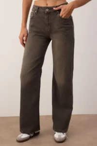 TRENDYOLMİLLA Brown  High Waist Wide Leg jeans - Image 3