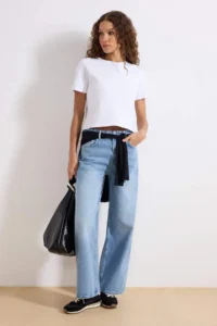 TRENDYOLMİLLA Mavi Adjustable Waist High Waist Wide Leg/Wide Leg jeans