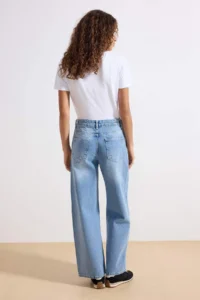 TRENDYOLMİLLA Mavi Adjustable Waist High Waist Wide Leg/Wide Leg jeans - Image 4