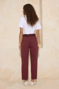 TRENDYOLMİLLA Burgundy Arched High Waist barrel jeans - Image 4