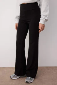 TRENDYOLMİLLA Gray Melanj- Black flared leg 2 Sets Paket Pants - Image 6