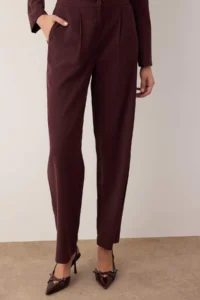 TRENDYOLMİLLA  Special Collection Plum Soft Touch Wide Leg/Wide Leg Pants - Image 4
