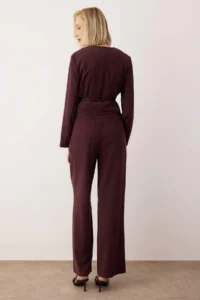 TRENDYOLMİLLA  Special Collection Plum Soft Touch Wide Leg/Wide Leg Pants - Image 5