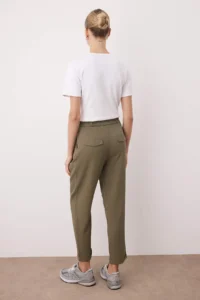 TRENDYOLMİLLA Khaki Pilili Elastic Waist Duble Hem Pants - Image 5