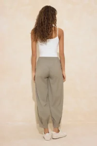 TRENDYOLMİLLA Khaki Şalwar Pattern Elastic Waist Weaving Pants - Image 8