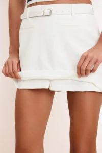 TRENDYOLMiLLA White Arched Mini Shorts Skirt Shorts & Bermuda - Image 4