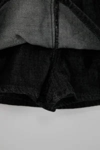 TRENDYOLMiLLA Denim Shorts Skirt with Black Belt Detail and Skirt Look on the Back - Image 2