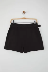TRENDYOLMiLLA Teen Black Belt Detailed Denim Shorts Skirt - Image 7
