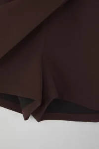 TRENDYOLMiLLA Dark Brown Button Detailed Mini Shorts Skirt Shorts & Bermuda - Image 7