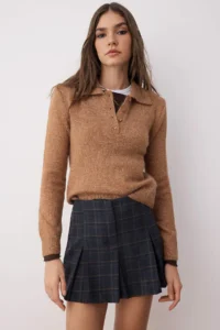 TRENDYOLMiLLA Multicolored Checkered Pilili Thick Material Shorts Skirt Shorts & Bermuda - Image 2