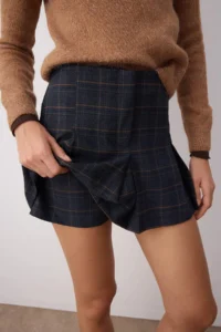 TRENDYOLMiLLA Multicolored Checkered Pilili Thick Material Shorts Skirt Shorts & Bermuda - Image 4