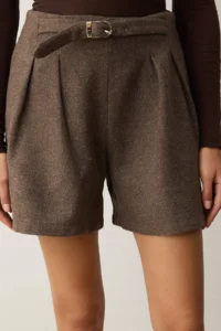 TRENDYOLMiLLA Brown Bowl Belt with buckle Shorts & Bermuda - Image 5