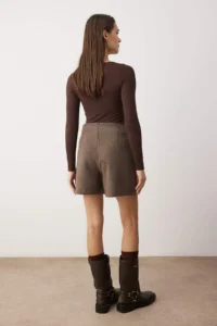 TRENDYOLMiLLA Brown Bowl Belt with buckle Shorts & Bermuda - Image 6