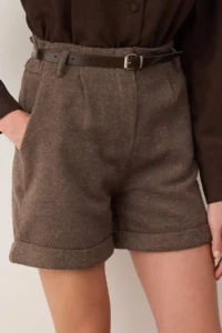 TRENDYOLMiLLA Brown Bowl Arched Shorts & Bermuda - Image 3