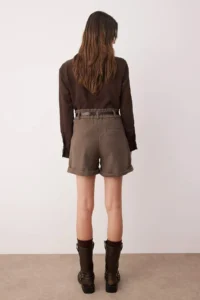 TRENDYOLMiLLA Brown Bowl Arched Shorts & Bermuda - Image 4