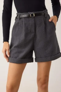 TRENDYOLMiLLA Anthracite Bowl Arched Shorts & Bermuda - Image 3