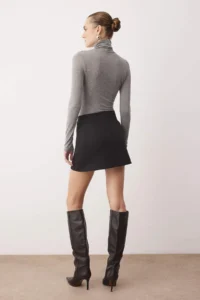 TRENDYOLMiLLA Black Thin Belt Detailed Mini Shorts Skirt Shorts & Bermuda - Image 5