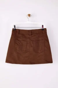TRENDYOLMiLLA Dark Brown Faux Suede Mini Shorts Skirt Shorts & Bermuda - Image 6