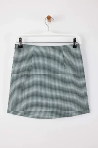 TRENDYOLMiLLA Black Houndstooth Mini Shorts Skirt Shorts & Bermuda - Image 6