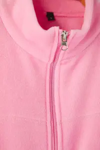 TRENDYOLMİLLA Pink Fleece Plain Dog collar with pocket Zippered Regular/Normal Cut Knitting Sweatshirt - Image 7