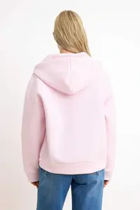 TRENDYOLMİLLA Wardrobe Essentials –Pink Oversized Hooded Knitting Sweatshirt | - Image 8