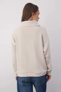 TRENDYOLMİLLA Wardrobe Essentials – Stone Polo Shirt Collar Knitting Sweatshirt | - Image 4