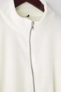TRENDYOLMİLLA Ecru Fleece Zippered Oversized/Wide Pattern Thick Knitting Sweatshirt - Image 6