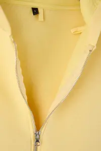 TRENDYOLMİLLA Light Yellow Thick Fleece Inside Hooded Zippered Oversized/Wide Cut Knitting Sweatshirt - Image 6