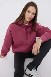 TRENDYOLMİLLA Teen Dusty Rose Thick Hooded with pocket Asymmetric Knitting Sweatshirt - Image 2