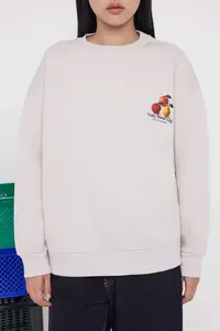 TRENDYOLMİLLA Stone Back Printed Oversized/Wide Pattern Thick Inside Fleece Knitting Sweatshirt - Image 3
