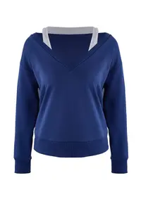 TRENDYOLMİLLA Teen Navy Blue 2 Sets Off Shoulder Knitting Sweatshirt - Image 6
