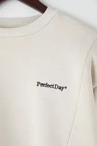 TRENDYOLMİLLA Teen Stone Regular Lace Detailed Slogan Embroidered Thick Fleece Inside Knitting Sweatshirt - Image 7