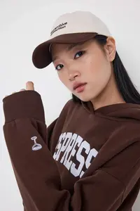 TRENDYOLMİLLA Teen Dark Brown Oversized/Wide Pattern Embroidered Knitting Sweatshirt