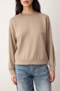TRENDYOLMİLLA Mink Camisole Detailed Oversized/Wide Pattern Soft Fabric Flexible Knitted Sweatshirt - Image 4