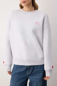 TRENDYOLMİLLA Kar Melange Knitting Sweatshirt - Image 3