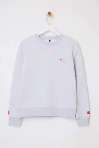 TRENDYOLMİLLA Kar Melange Knitting Sweatshirt - Image 5